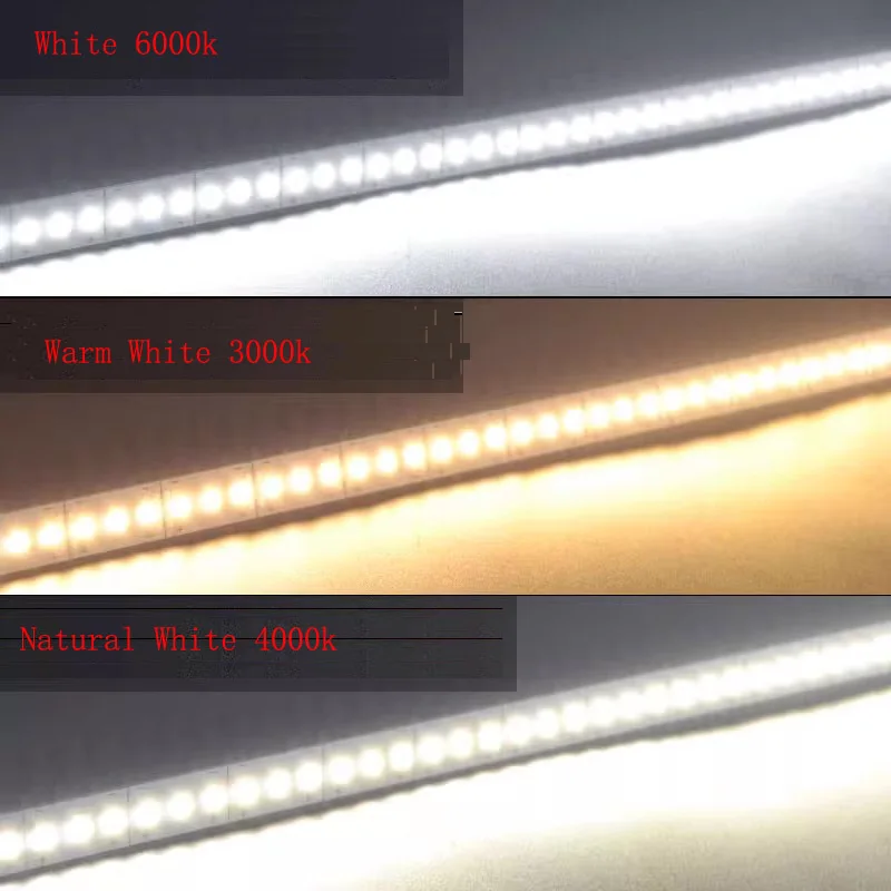 LED Strip 10pcs 8cm-50cm LED Hard Strip Rigid Bar 144 led/m 3000k-6000k 12v 24v