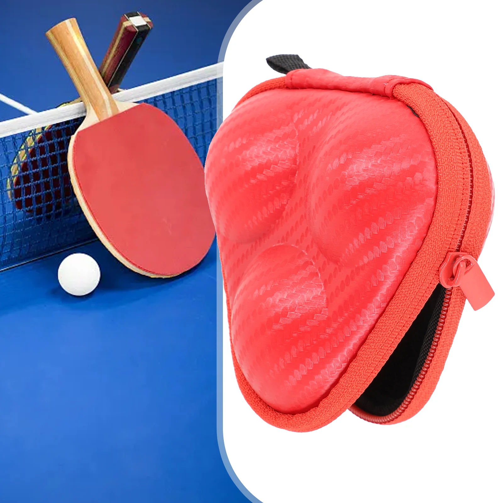 

1pc Table Tennis Storage Bag Box Case Hard EVA 10x10cm PU Polyester Durable Pressure-resistant Indoor Activities Accessories