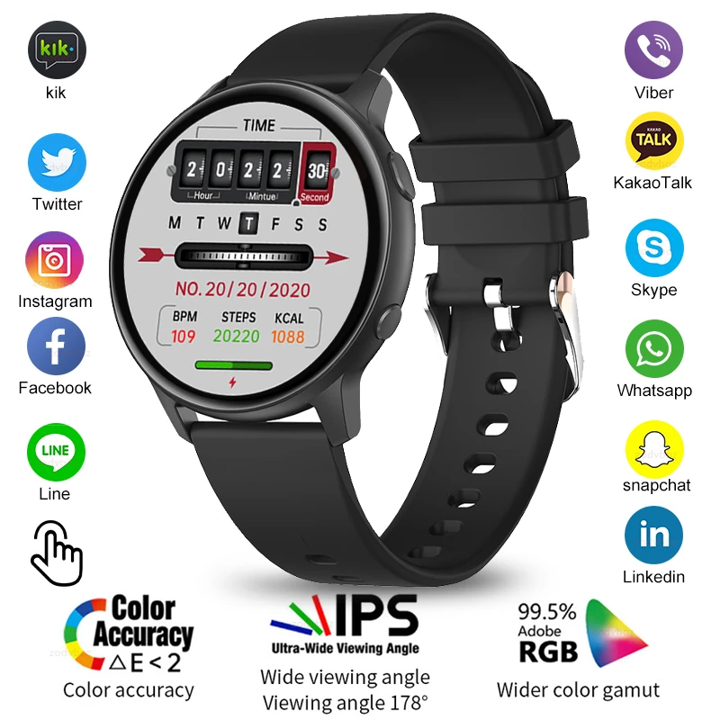 2022 New Fashion Smart Watch Men Fitness Bracelet Heart Rate Blood Pressure Monitoring Sports Tracker Smartwatch Gift for Women