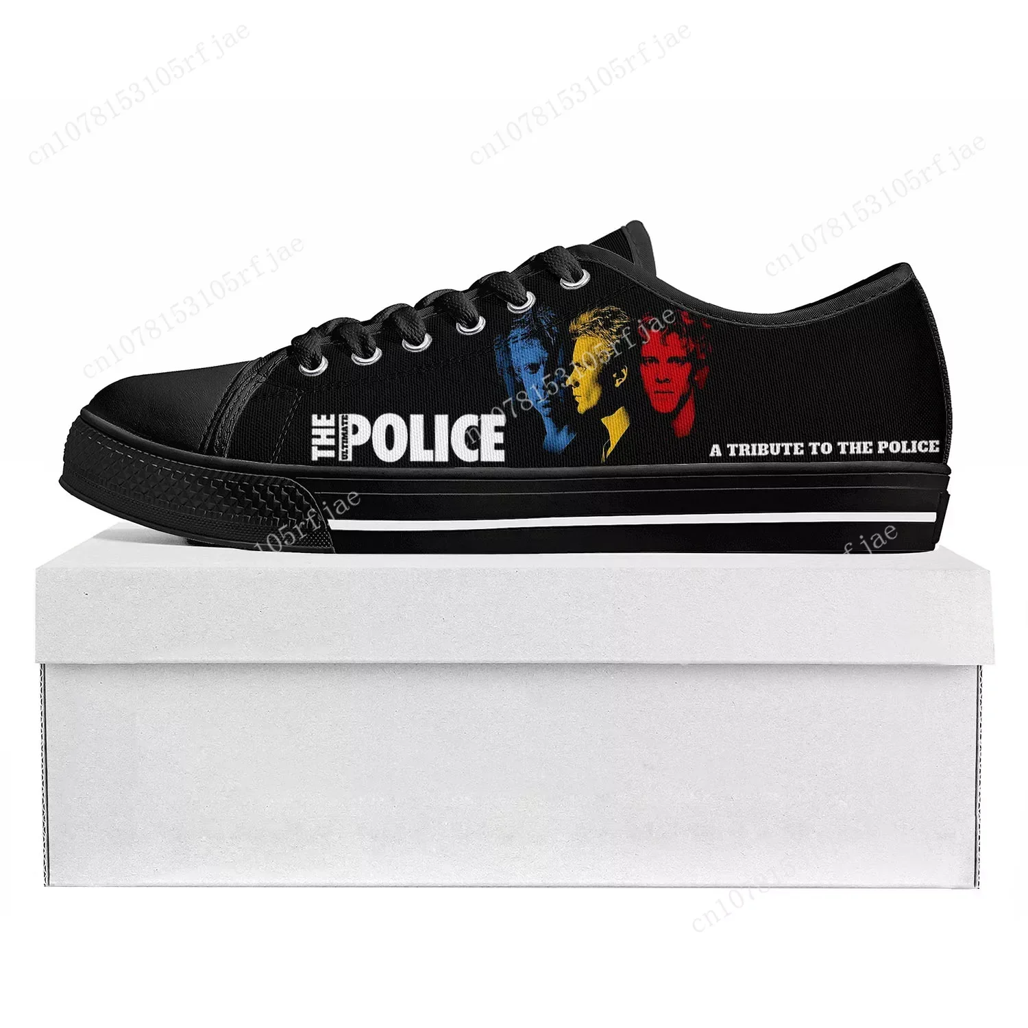 The Police Band Pop Low Top High Quality Sneakers Mens Womens Teenager Canvas Sneaker  Prode Casual Couple Shoes Custom Shoe