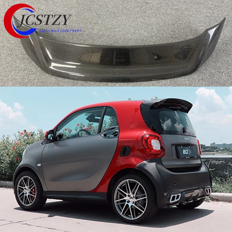 

For Mercedes-Benz Smart Fortwo Fourfour 453 spoiler ABS carbon fiber primer color rear trunk boot fender spoiler