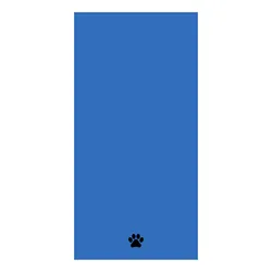 Plush Microfiber Embroidered Pet Towel - Ultra Soft & Absorbent Blanket - 35x75cm (Blue)
