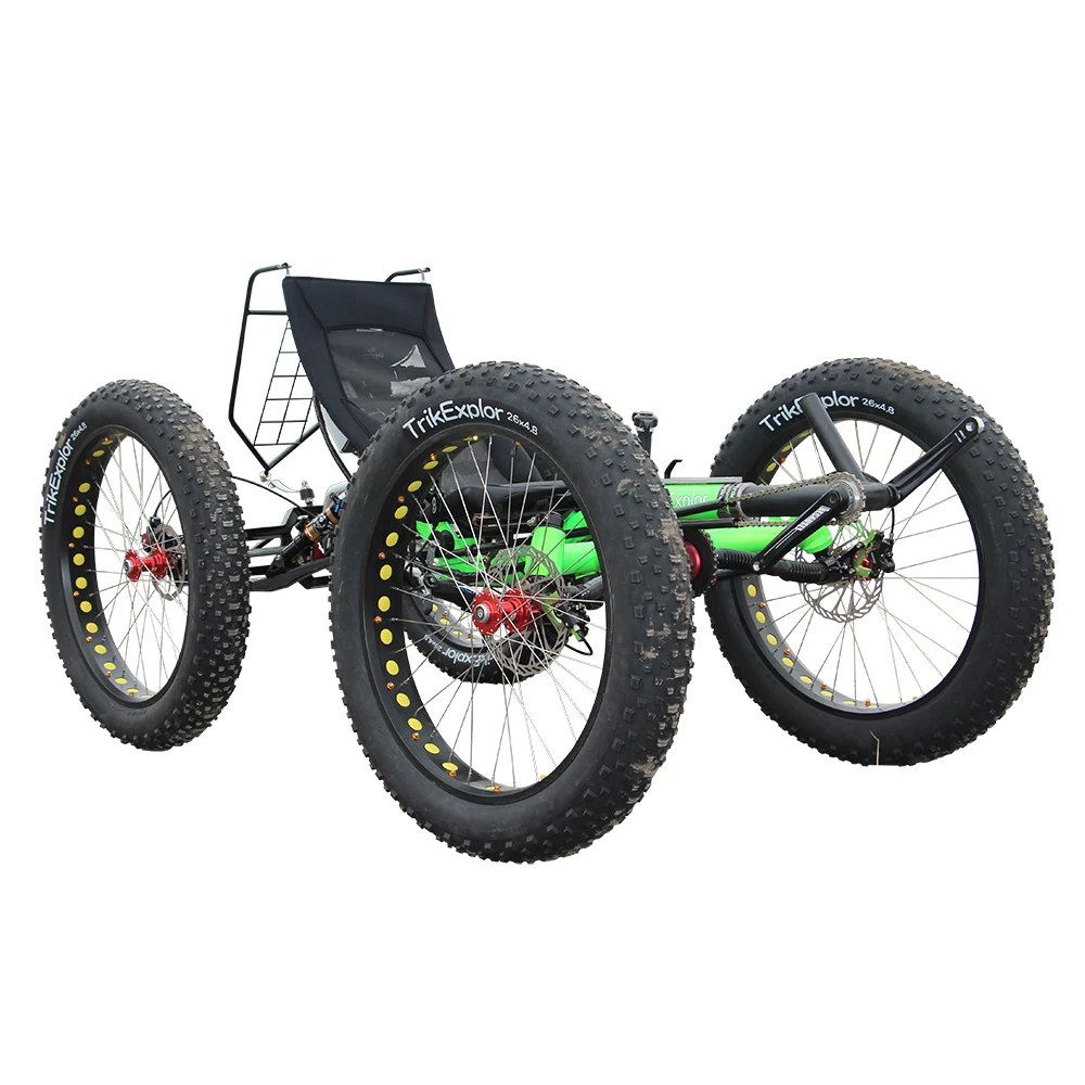 

2023 New Powerful Dual 500watt Mid Motor Fat Tire Hunting Electric Recumbent Quad Bike