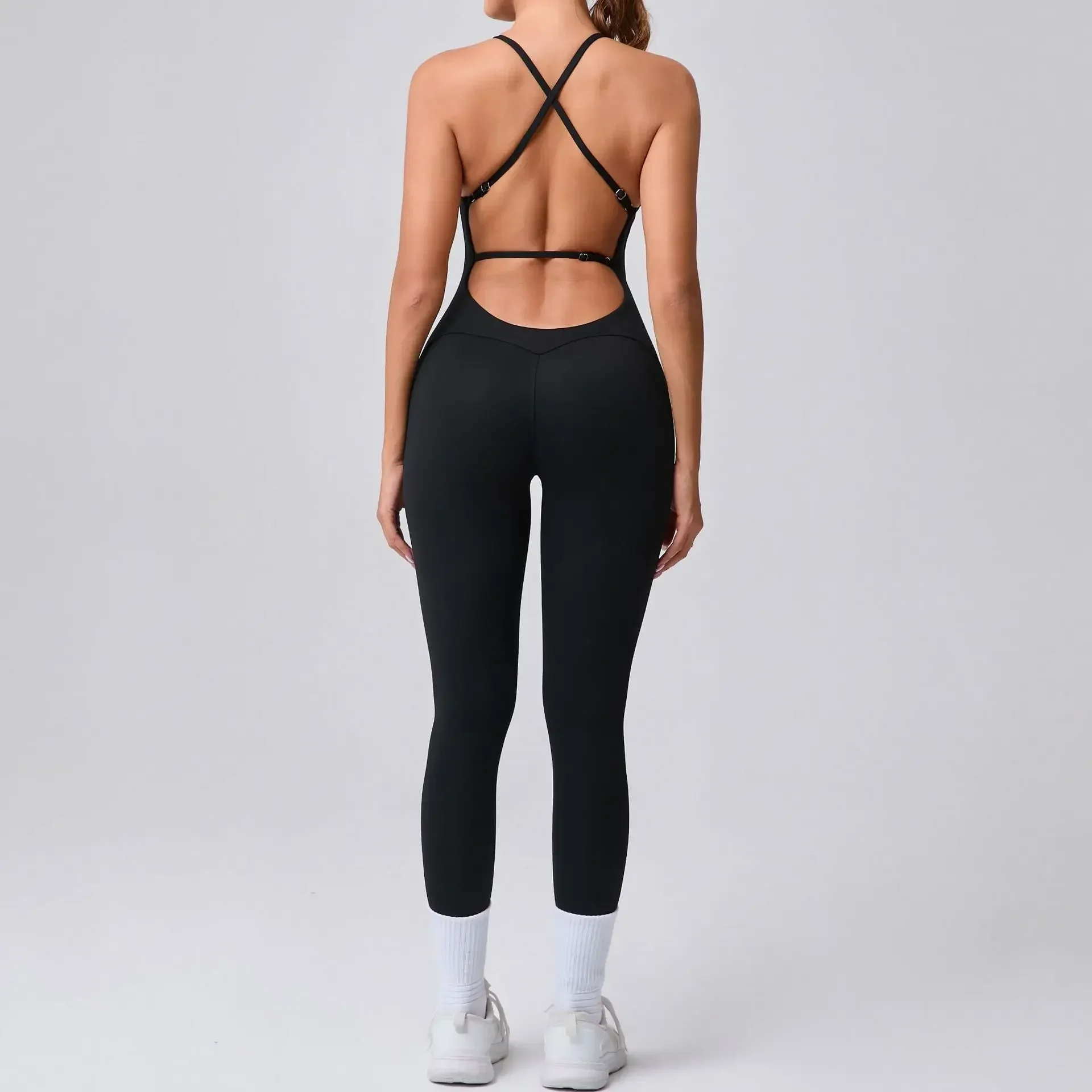 Women's Leggings New Knit Slim-fit Hip Lift Sports Yoga Jumpsuit