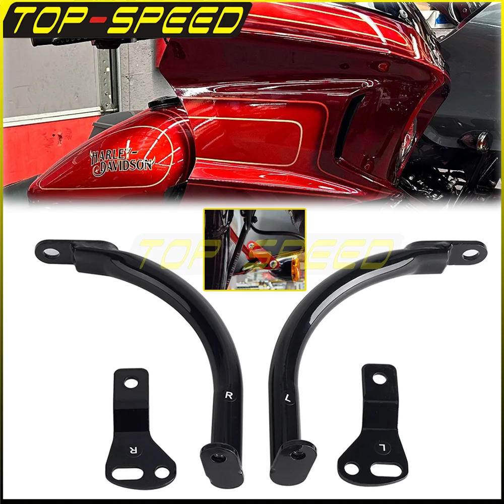 Moto Head Carenatura Maschera Copertura Asta Di Supporto Per Harley Softail Low Rider St Fxrst Fxlrst 117 Stealth Holder Bar Staffa Di Montaggio