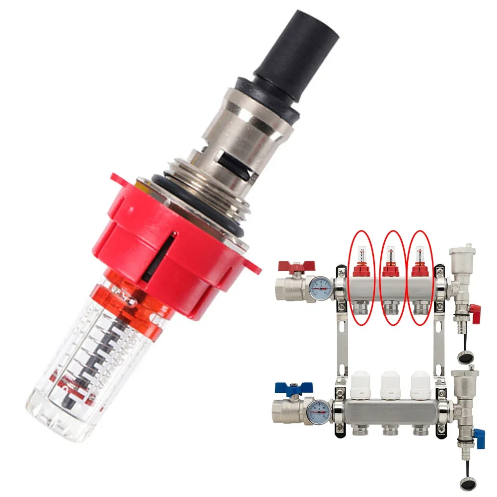 Underfloor Heating Manifold Flow Meter-Regulator Optimizing Heat Distribution Home Underfloor Heating Manifold Accessories