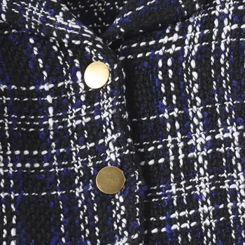 Autumn Winter New Girls High-neck Long-sleeved Top+Tweed Suit Jacket+Skirt+Beret 4Pieces Set Casual Kids Clothing Age 3T-8T 5