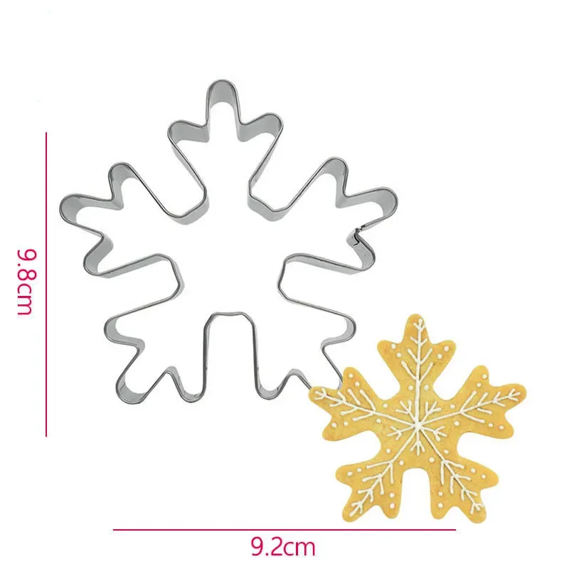 1pcs Christmas Snowflake Shape Cookies Cutter Vegetable Biscuit Large Mold Tools Baking Pastry Tools Stainless Steel Bakeware