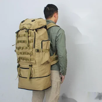 100L expansion long-distance travel luggage, outdoor camping, hunting, backpack, men's clothing, cotton quilt, large backpack 6