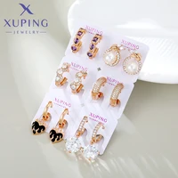 Xuping Jewelry New Arrival Fashion Gold Color Hoop Earrings Group for Women Girl Party Gift R550 2
