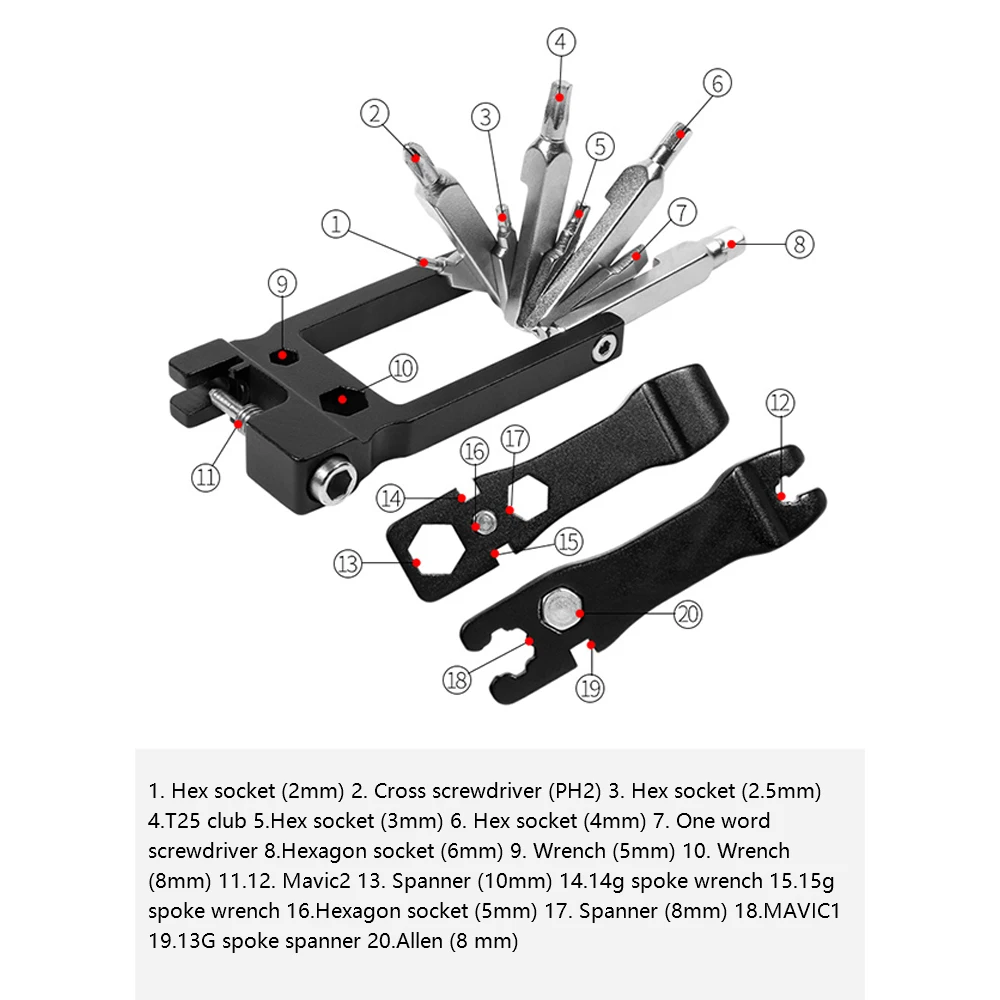 Kit de réparation de poche 16 outils en 1  Le pratique du Motard – LE  PRATIQUE DU MOTARD