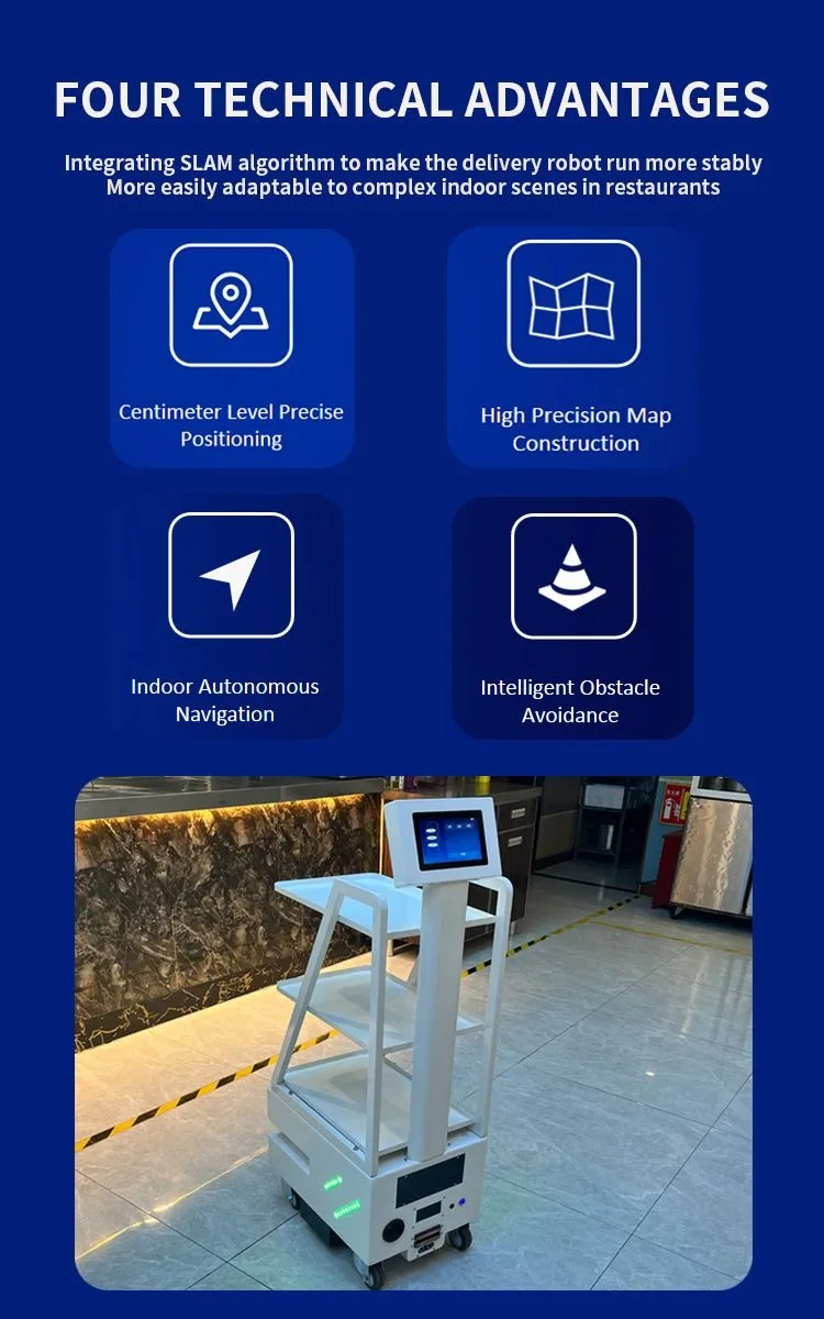 Wholesale Laser Navigation Battery Monitoring Delivery Restaurant Robots: Intelligent Service Robot