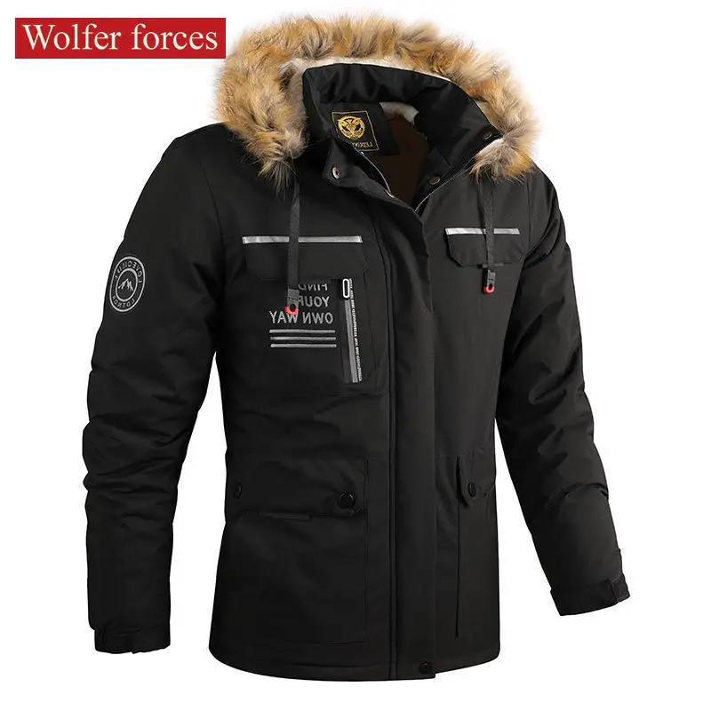 Winter Jacket Windshield Motorcycle Baseball Cold Camping Techwear Sportsfor Heavy Windbreak Withzipper Oversize Military