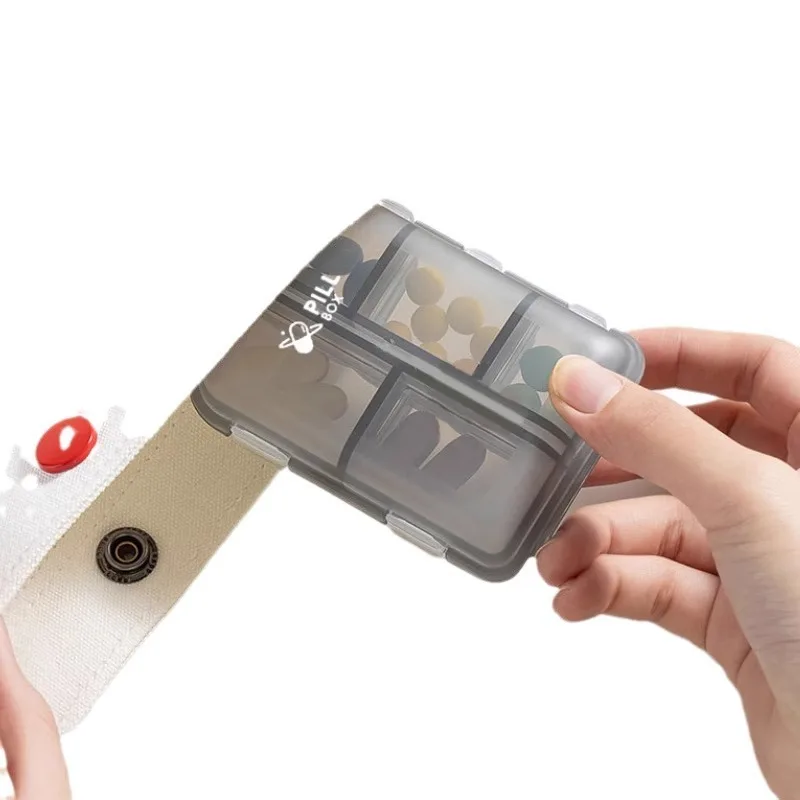 10-Compartment Weekly Pill Organizer - Portable Travel Case with Daily Dispenser Trays, Leak-Proof Medication &Vitamin Storage