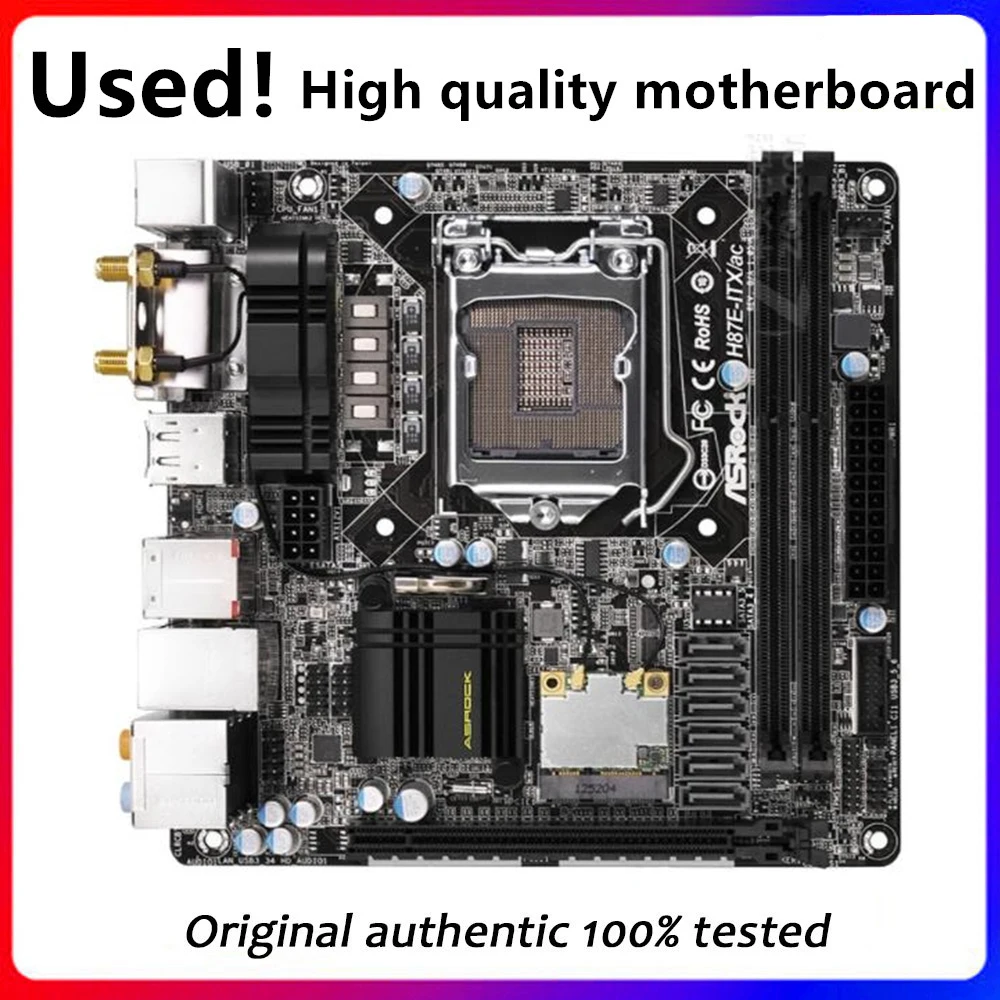 H87E-Itx Itx Per Scheda Madre Desktop Asrock H87E-Itx/Ac H87 Lga 1150 Ddr3 Sata3 Usb3.0 Scheda Madre Usata Originale Hdmi