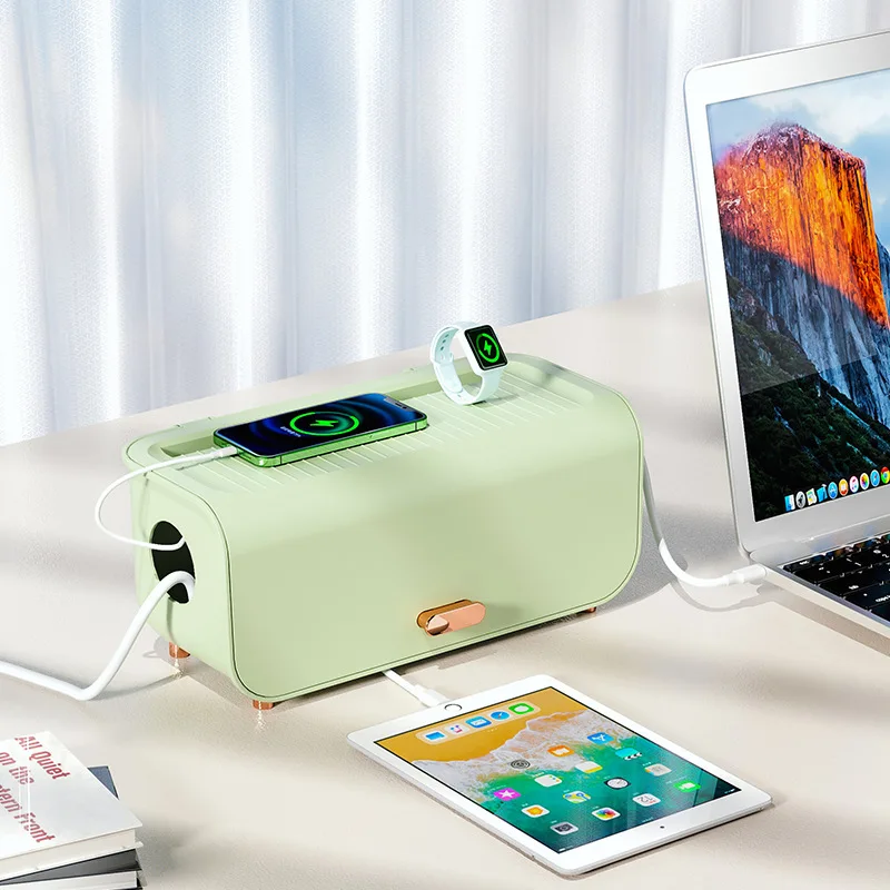 

Cable Storage Box Power Strip Wire Case Anti Dust Charger Socket Organizer Network Line Storage Bin Charger Wire Management