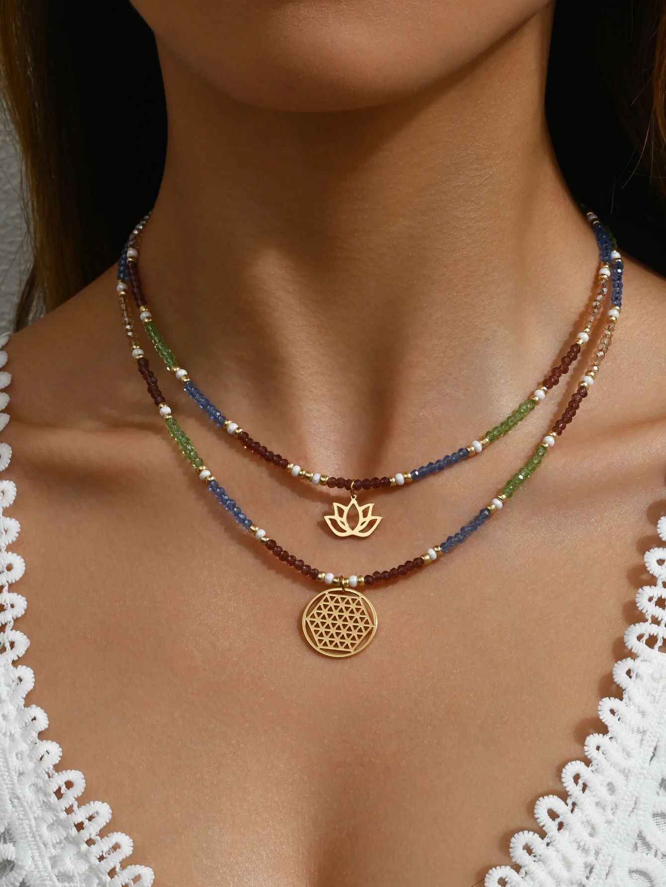 2PCS Necklace for Women Party Gift Jewelry