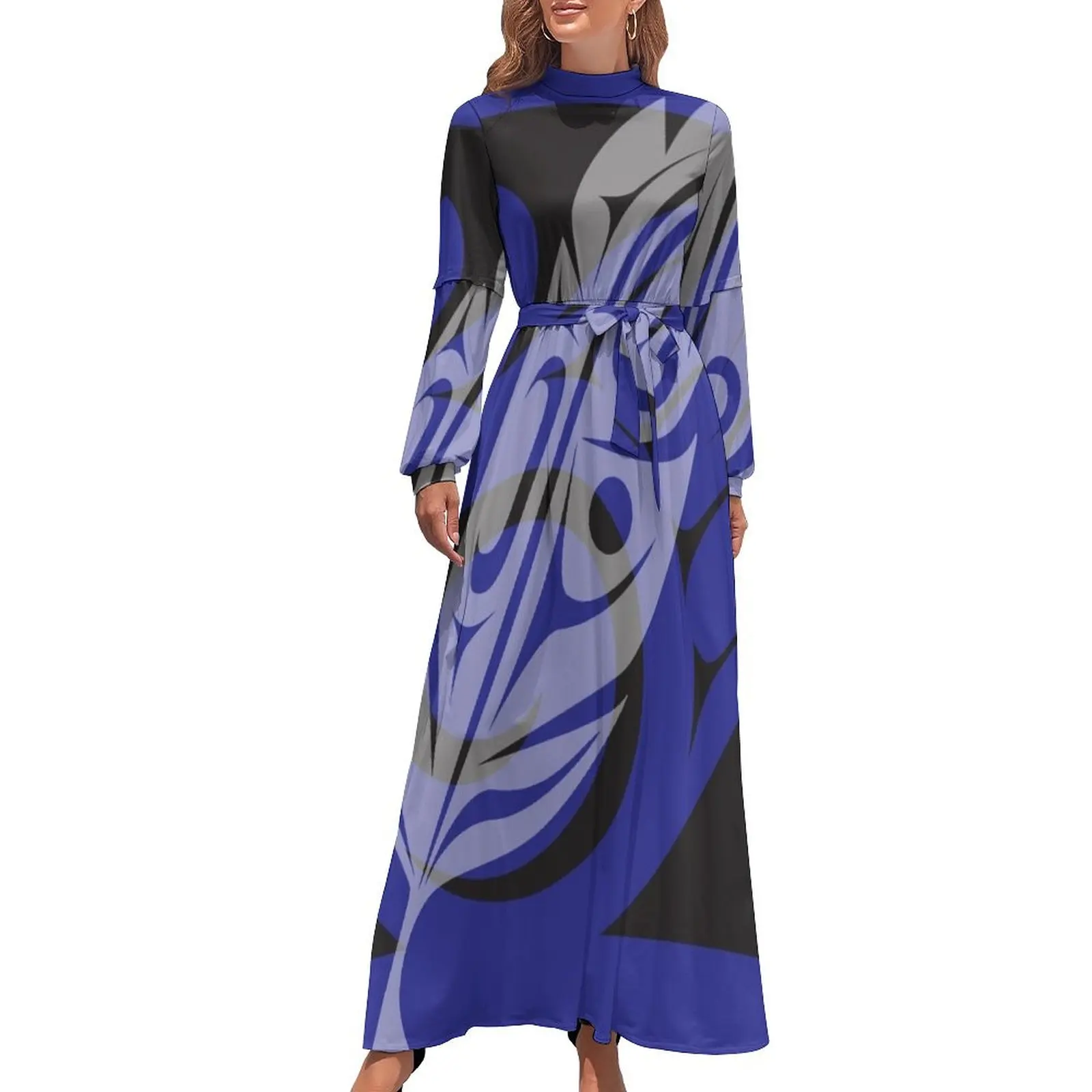 thumbnail image 1 of El Regalo - Vestido Largo Azul ropa para mujer vestido de noche, 1 of 5