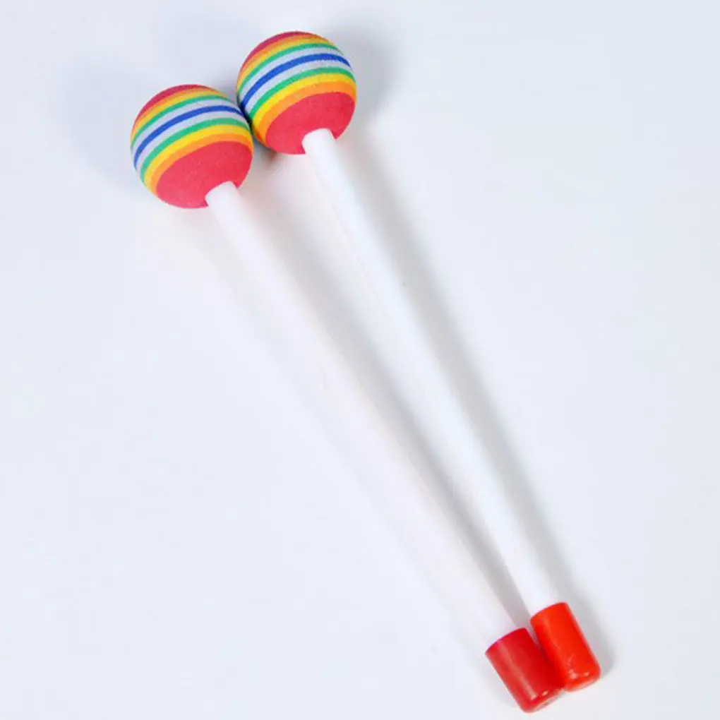 Colorfast And Odorless Wood Made Drumsticks For Xylophone Beater Safe For Kids Toddler Toy Tempo Rainbow Accessory For drumstick grips