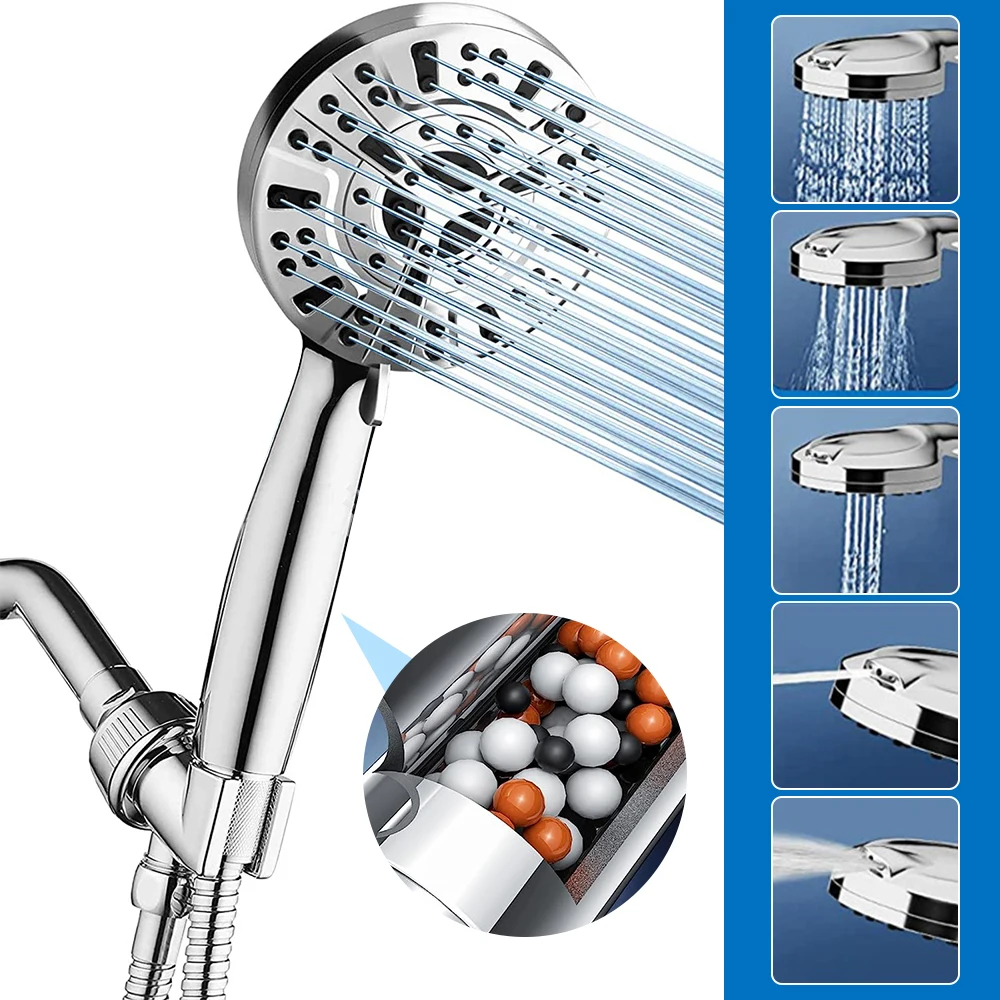 Filtered Shower Head High Pressure Hard Water Filter Shower Head Remove