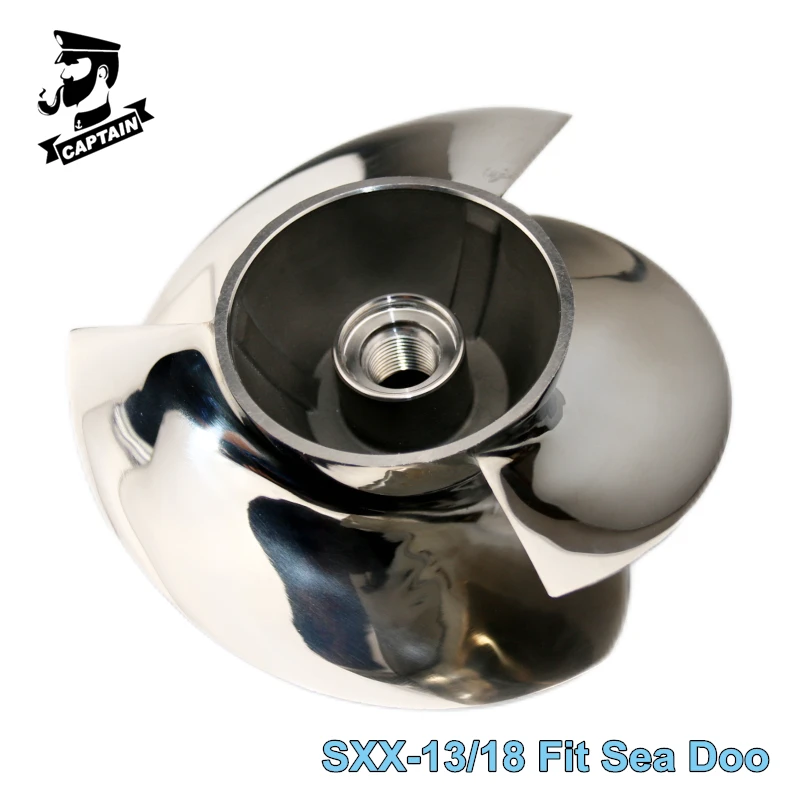 QIKIRUO Stainless Steel Propeller For Yamaha 25-60HP Outboards - 10 3/8" X 13" Pitch, 13-Tooth, Right Hand