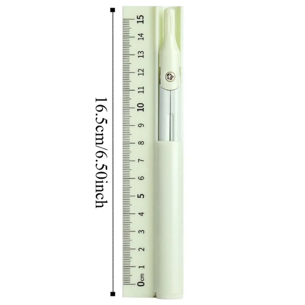 3-in-1 컴퍼스 펜, 이중 목적 기하학 드로잉 자, 다기능 학생 시험용 컴퍼스 자 세트, 미술용