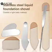 Stainless Steel Foundation Spatula Mask And Eye Cream Spoons Multi-Functional Facial Scraping Metal Beauty & Skin Care Tools Set 2