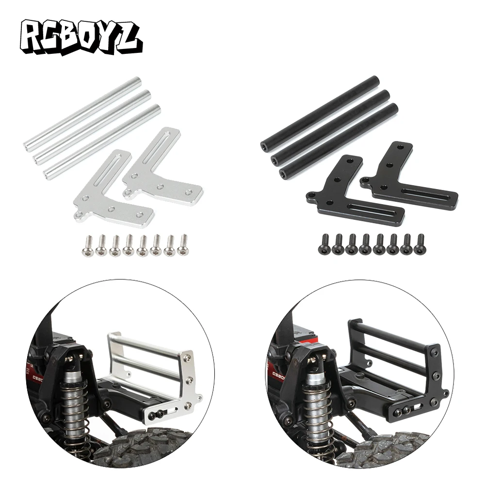 Paraurti Anteriore In Alluminio Per 1/10 Rc Crawler Car Traxxas Trx4 Bronco Defender Body Shell Bumper Per 1/10 Rc Model Car Upgrade Parts