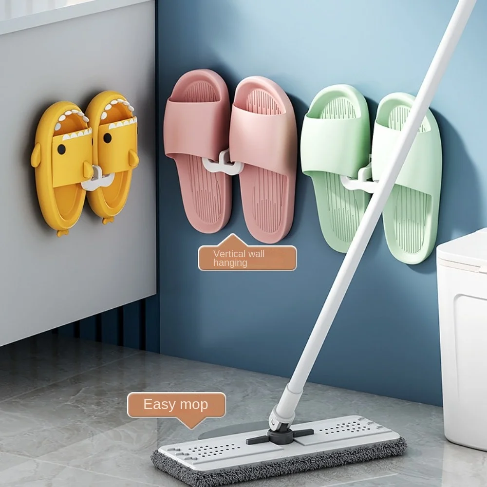 U-Shaped Slipper Rack Wall Mounted Punch Free Toilet Drain Rack Bathroom Wall Self-Adhesive Hook Storage Sandal