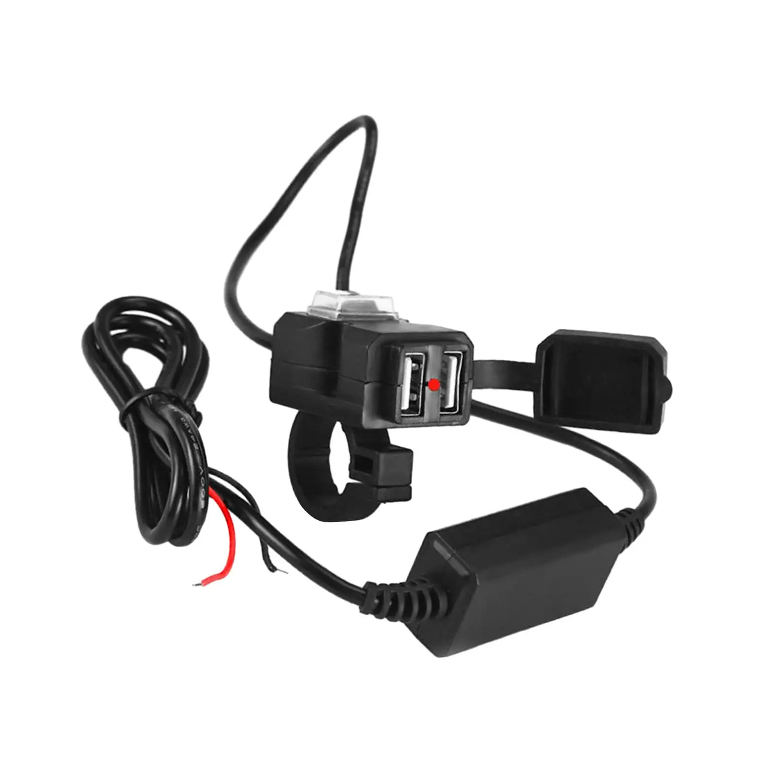 Motorcycle Mobile Phone Charger Dual USB Port Accessories with 1.5M Wire