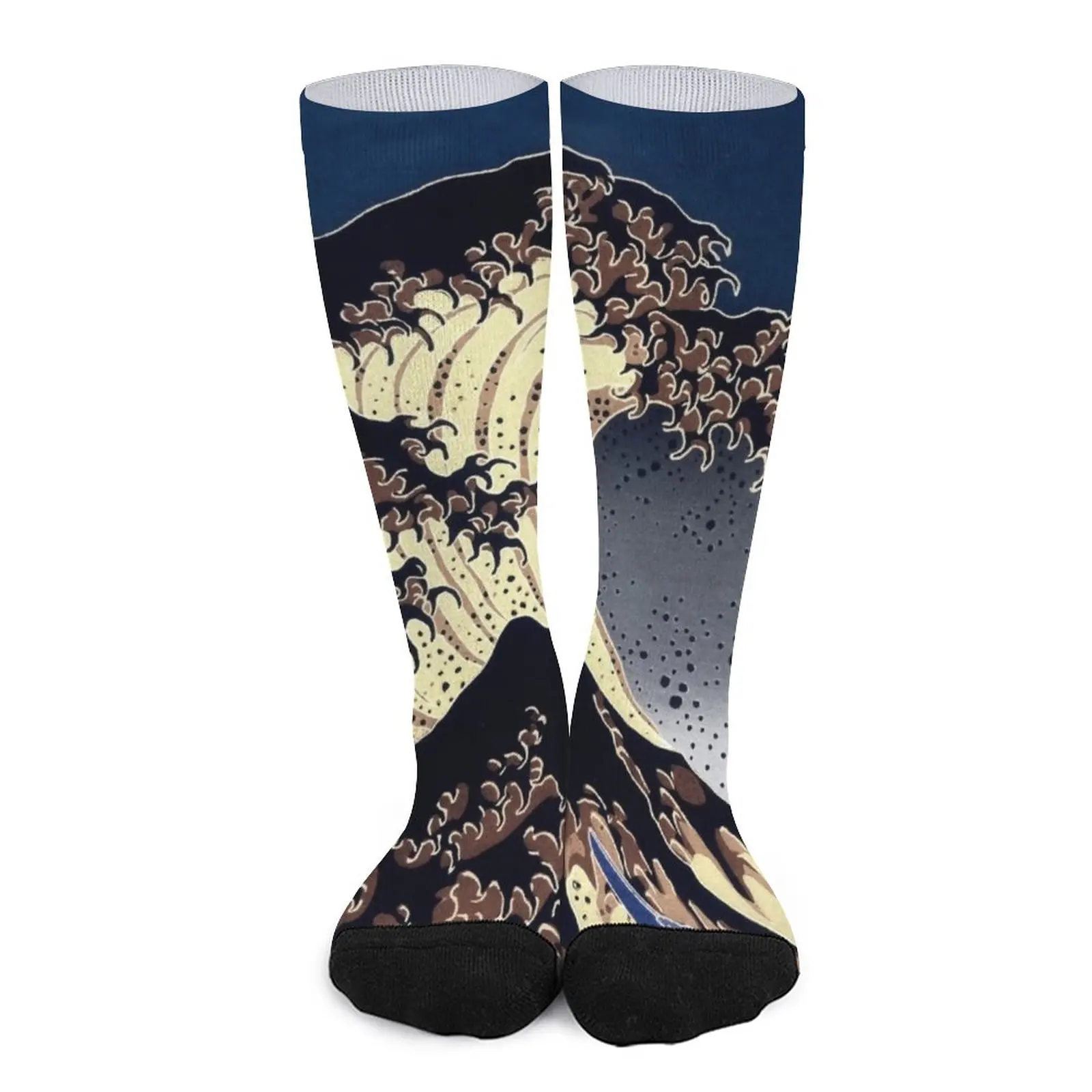 

The Great Wave off Kanagawa-Hokusai-темно-синие носки, термоноски, мужские зимние носки, набор