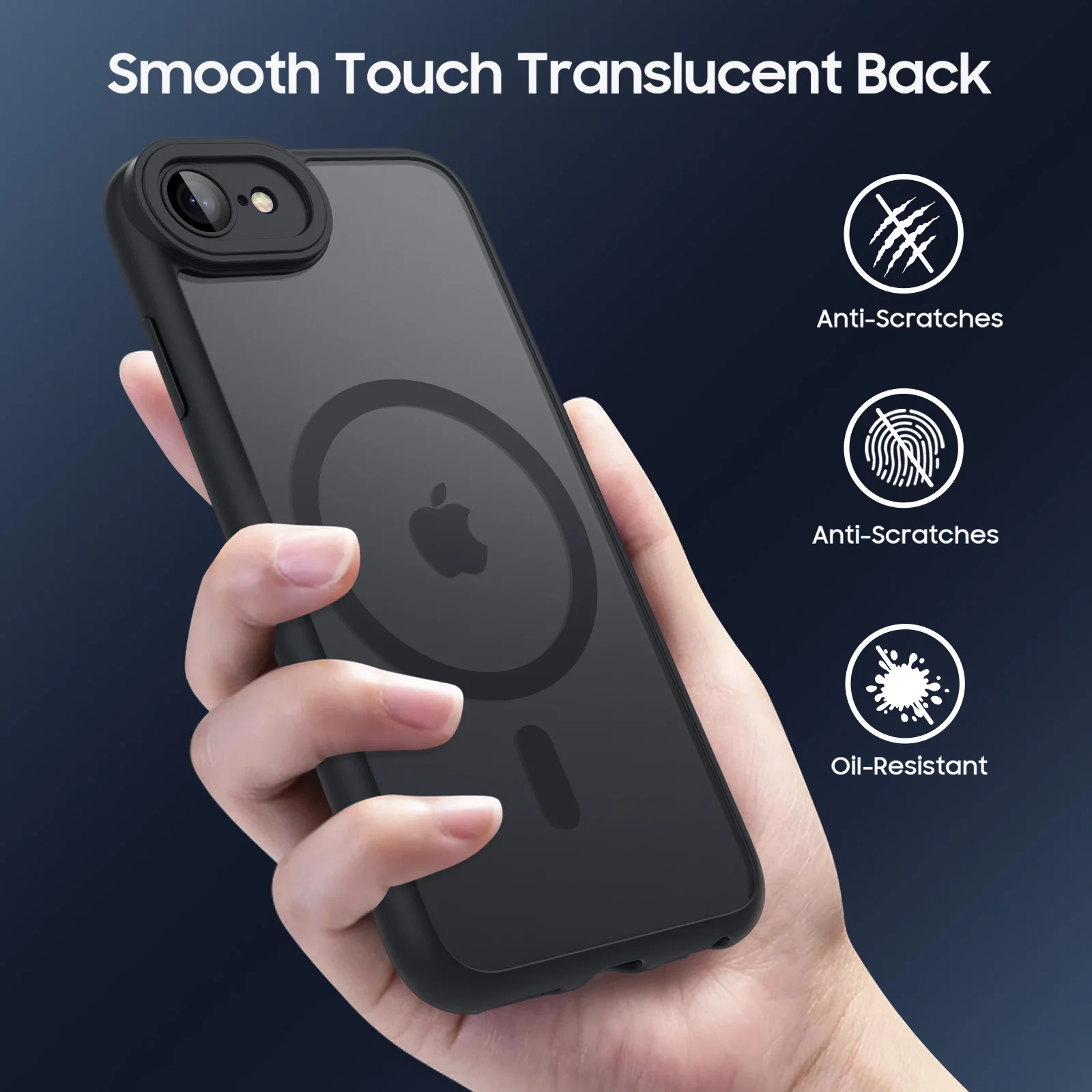 Luxurious Magnetic Matte Translucent Shockproof Armor Case with Magsafe Charging Compatibility