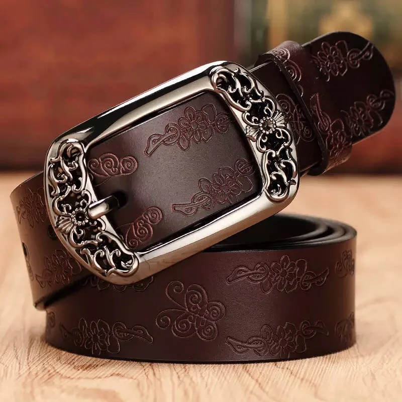 Genuine Leather Belts for Women Second Layer Cowskin Woman