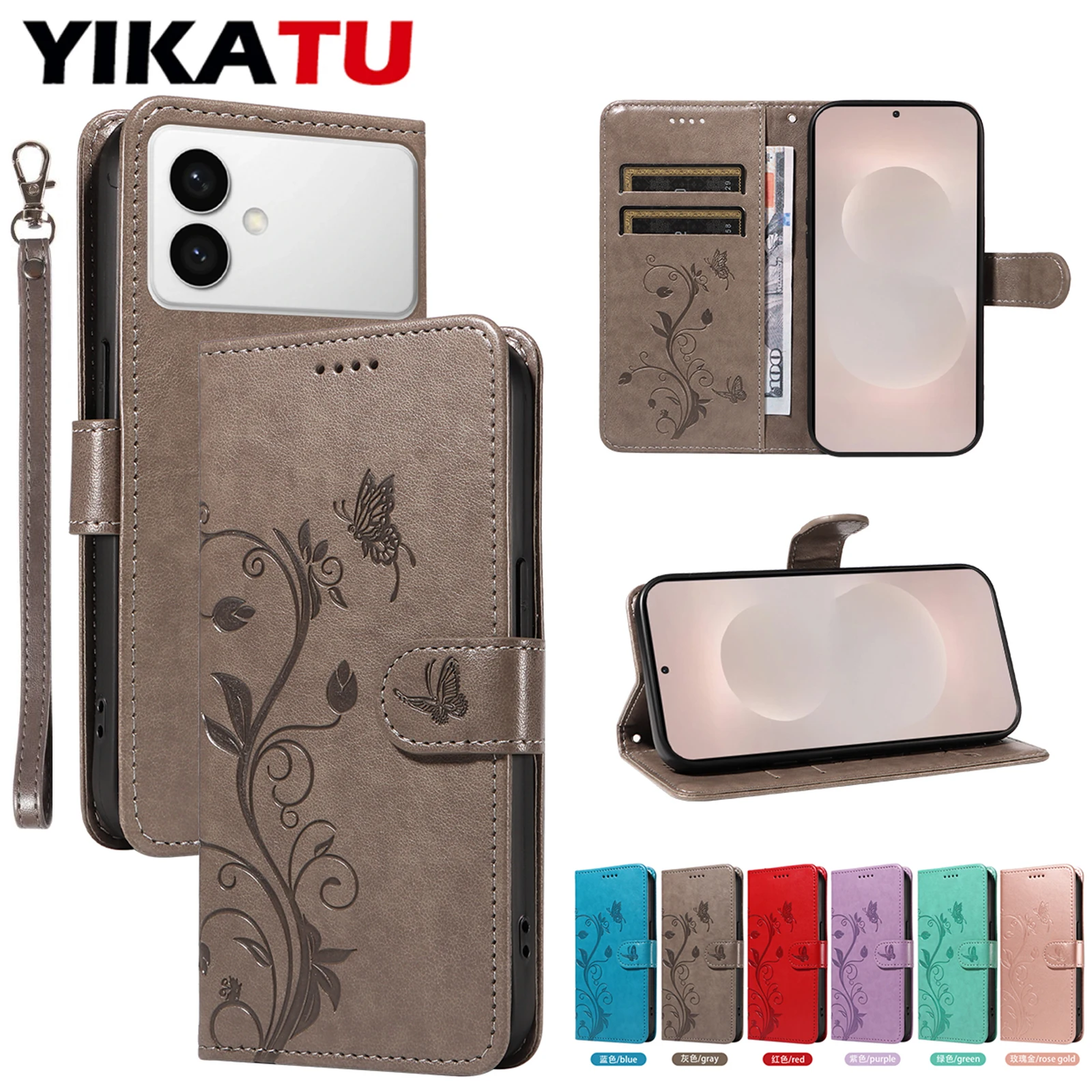 Versatile Wallet Phone Case with Card Holder and Magnetic Closure