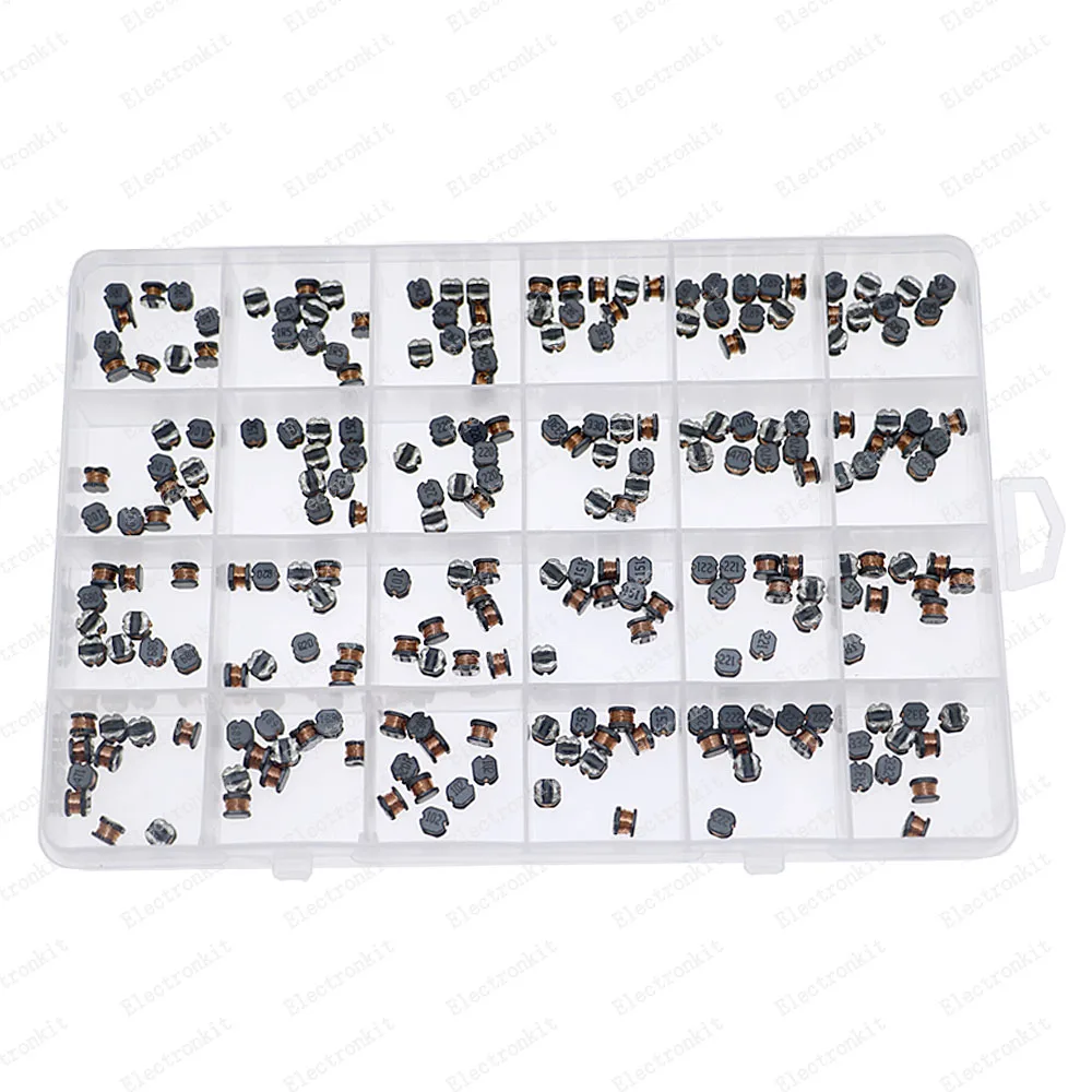 240pcs 24value CD54 SMD Power Inductance Box kit 2.2/3.3/4.7/6.8/10/22/33/47/68/100/220/330-680uH 1mH Wire Wound Inductance