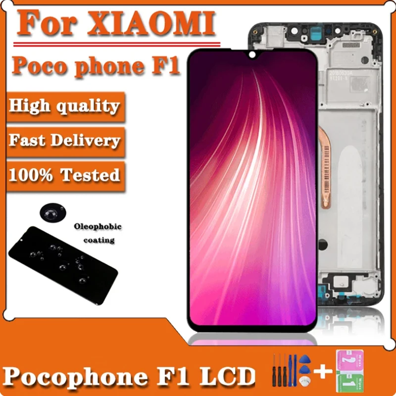 

6.18"POCO F1 Lcd Display For Xiaomi Pocophone F1 Lcd Display Touch Screen Digitizer Assembly For Xiaomi PocophoneF1 POCOF1