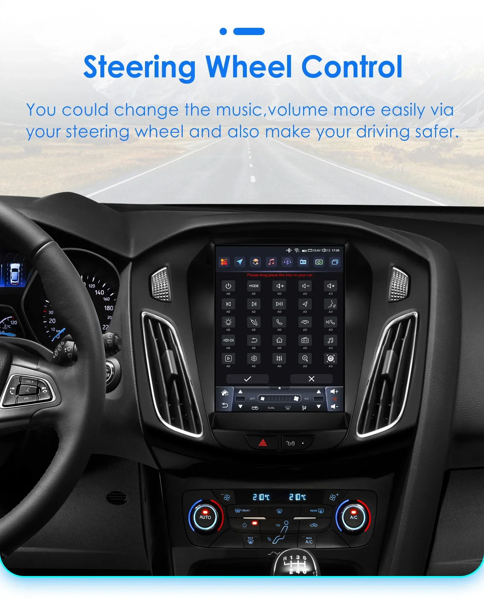 9.7" Carplay Android 13 Autoradio Ford Focus 3 MK 3 2011 Auto Multimedia player car intelligent systems radio GPS Stereo car radio