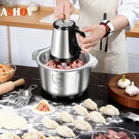 Мясорубка из нержавеющей стали 304, измельчитель, процессор, машина для изготовления чеснока, грязи, измельчитель овощей, мясорубка, 5 л, электрическое мясо