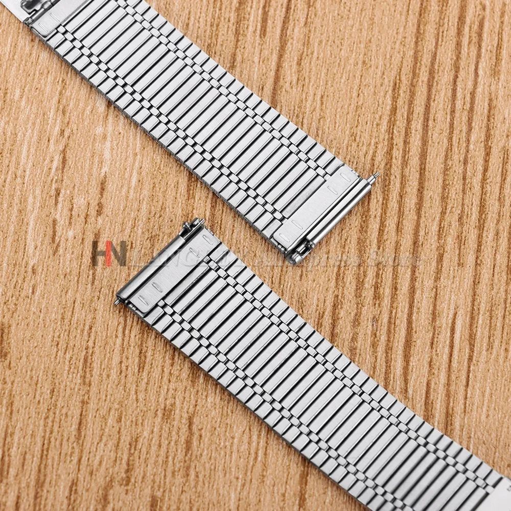 Elegant Stainless Steel Watch Strap – Matte & Polished Finish, Quick Release Bracelet