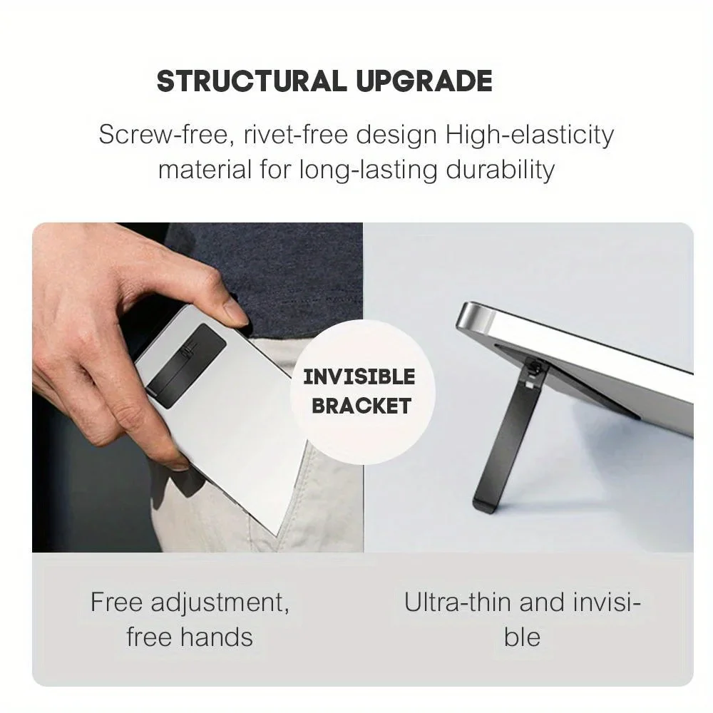 1/2 Stück Ultra Dünner Mini-Handy-Ständer Universeller Desktop-Telefonhalter Metall-Klappständer für iPhone/Samsung – Detail 6
