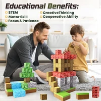 100pcs Magnetic Blocks-Build Mine Magnet World Set for Boys & Girls Age 3+, Sensory Toys for Toddlers Gifts Construction Toys 2