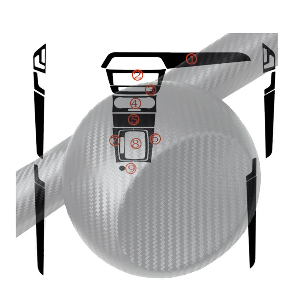 

Brand New Easy Installation Stickers Part Decals Pattern Interior Trim Vinyl W204 Black Carbon Fiber Class C DIY