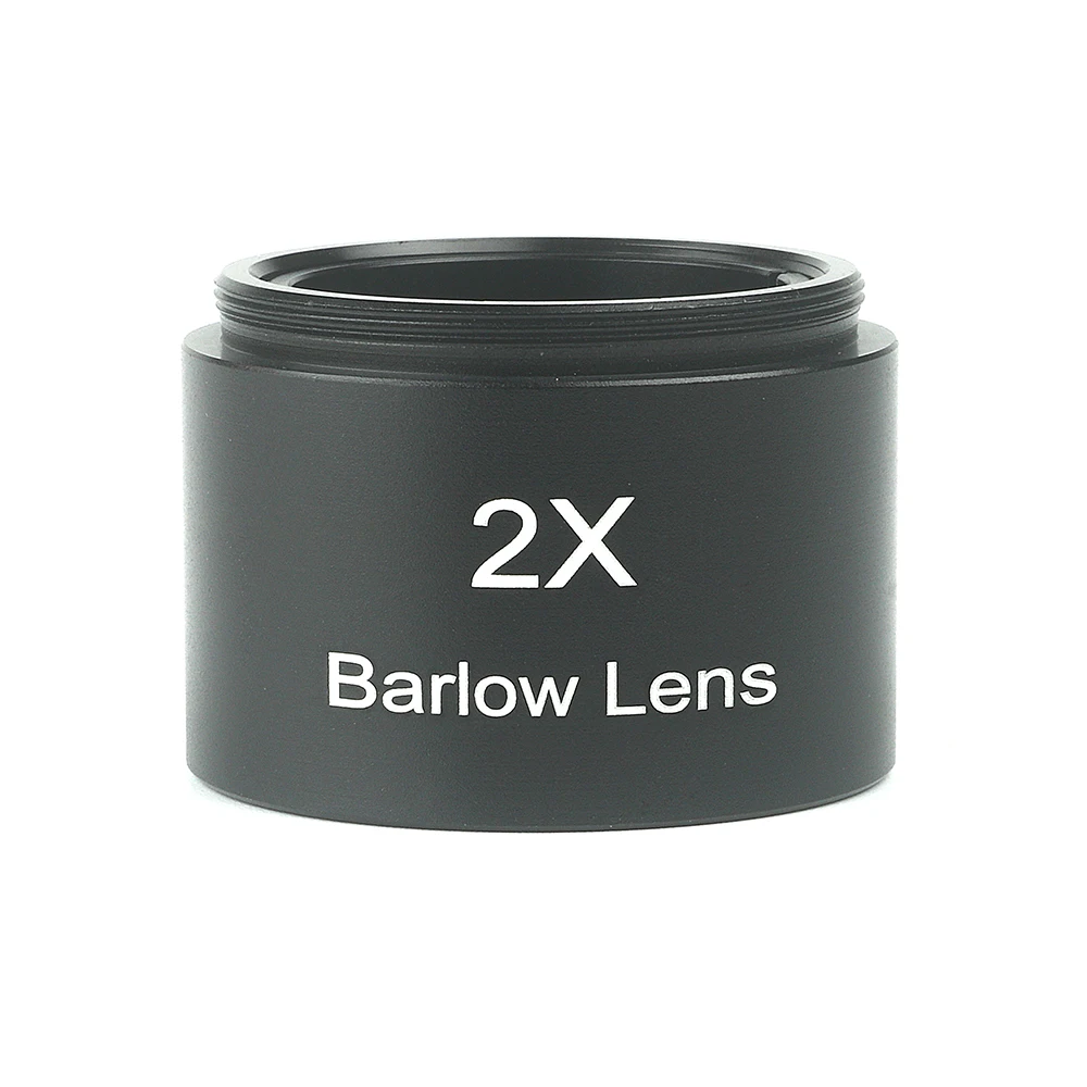 EYSDON 2X Barlow Lens 1.25 Inch Fully Metal Coated Optical Glass With Front M28*0.6mm Filter Threads for Telescope Eyepiece