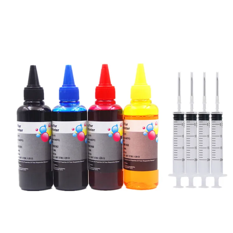 Dye ink Printer 100ml Bottle Ink Refill Kits For HP 364 655 178 950 951 711 932 933 903 953 940 934 935 920 Cartridges dye ink kit ink refill kit dye ink refill ink cartridge refill kit ink refill