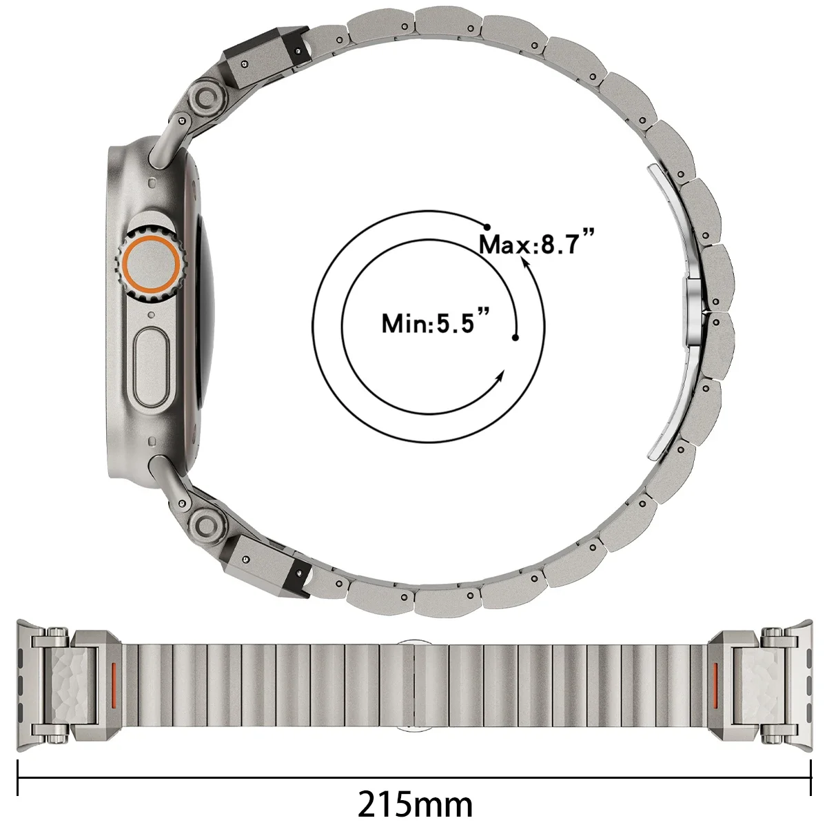 Luxury Titanium Watch Band - Premium Men's Bracelet Strap