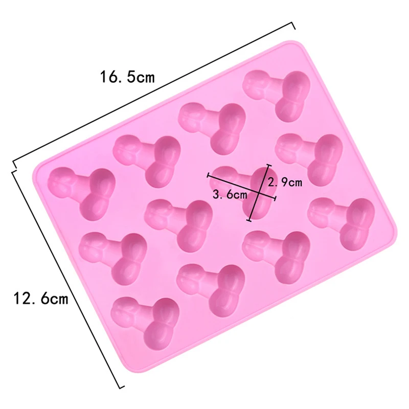 Penis Shape Silicone Chocolate Mold For Bachelorette Bachelor Party Sexy Funny Dick Ice Cube Tray Candy Pene Cake Decoration