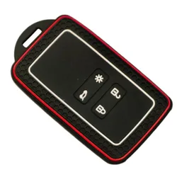 Silicone Key Case Cover for Renault and Dacia Vehicles (Black)