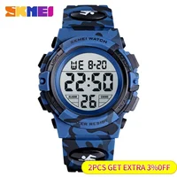 SKMEI 1548 Sport Children's Watch 5bar Waterproof Colorful Lights 12/24Hour Camouflage relogio infantil Boy Kids Watches 2