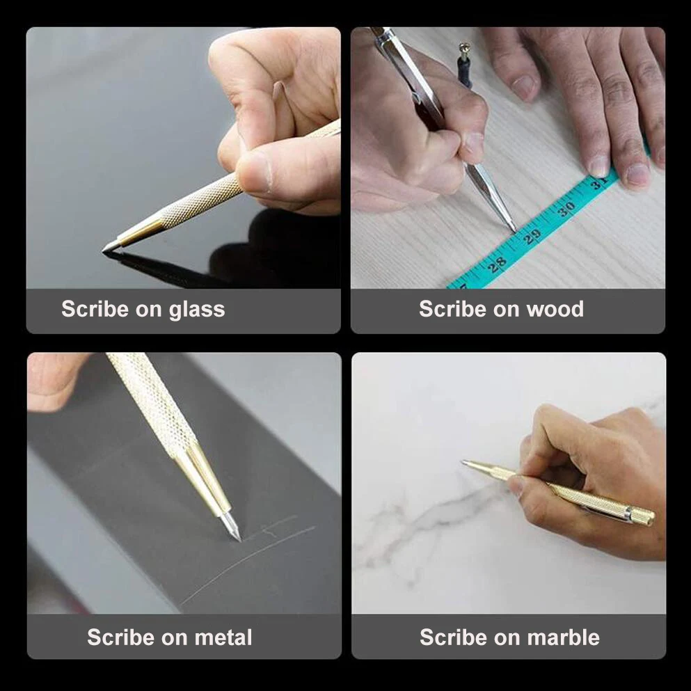 Glass Cutter Glass Scriber Pen Tungsten Carbide Engraving Pen for Ceramic Tile Metal Plate Wood Carving