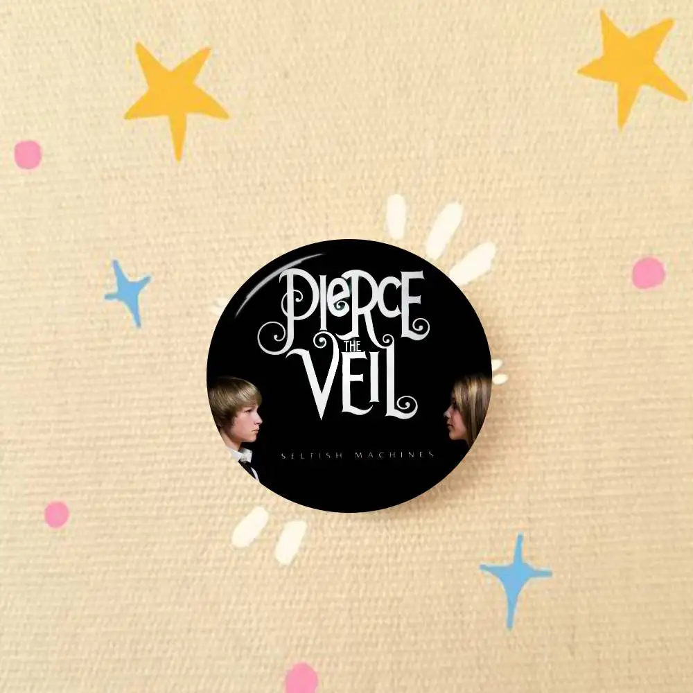 Pierce The Veil Band Icon Tinplate Button Pin Brooch Badge Accessory
